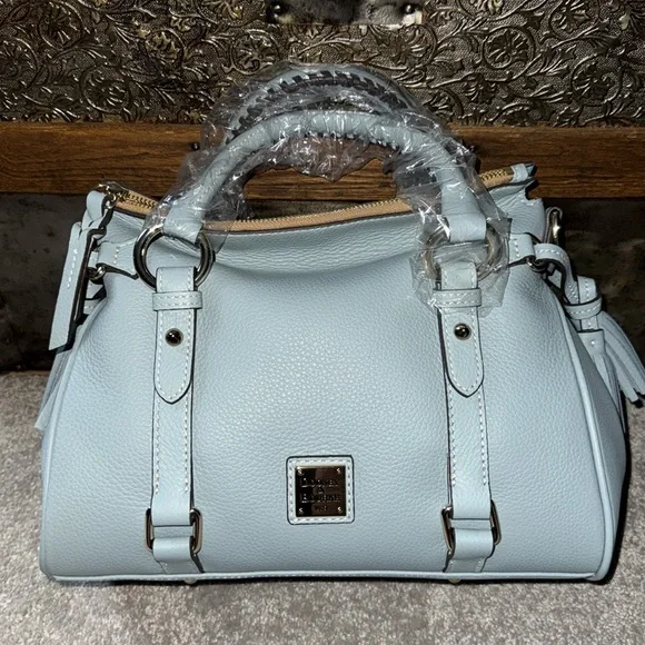 NWT Dooney & Bourke Sorrento Dusty Blue Satchel - Picture 9 of 14